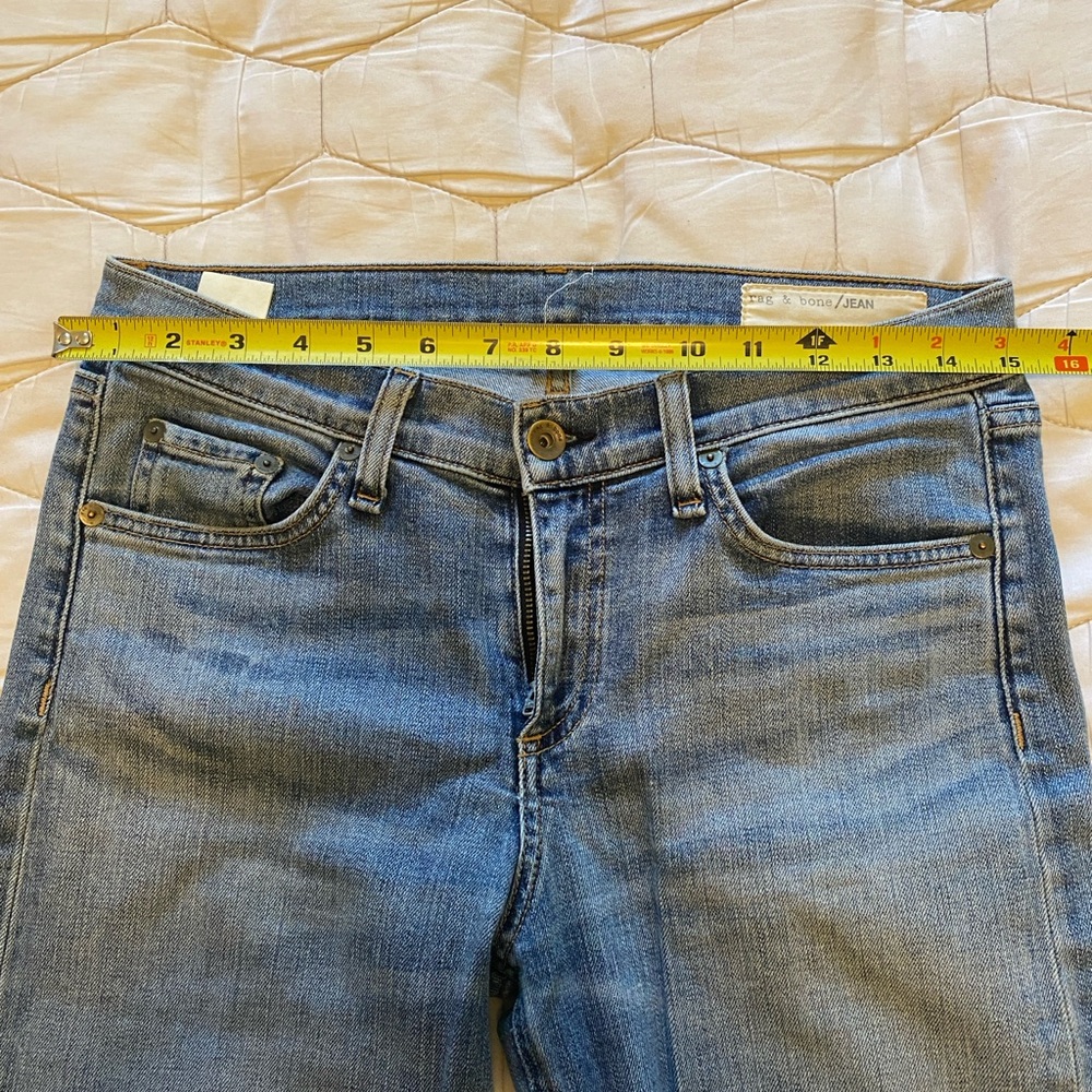 rag & bone straight leg crop light wash jeans size 27 - Picture 1 of 8